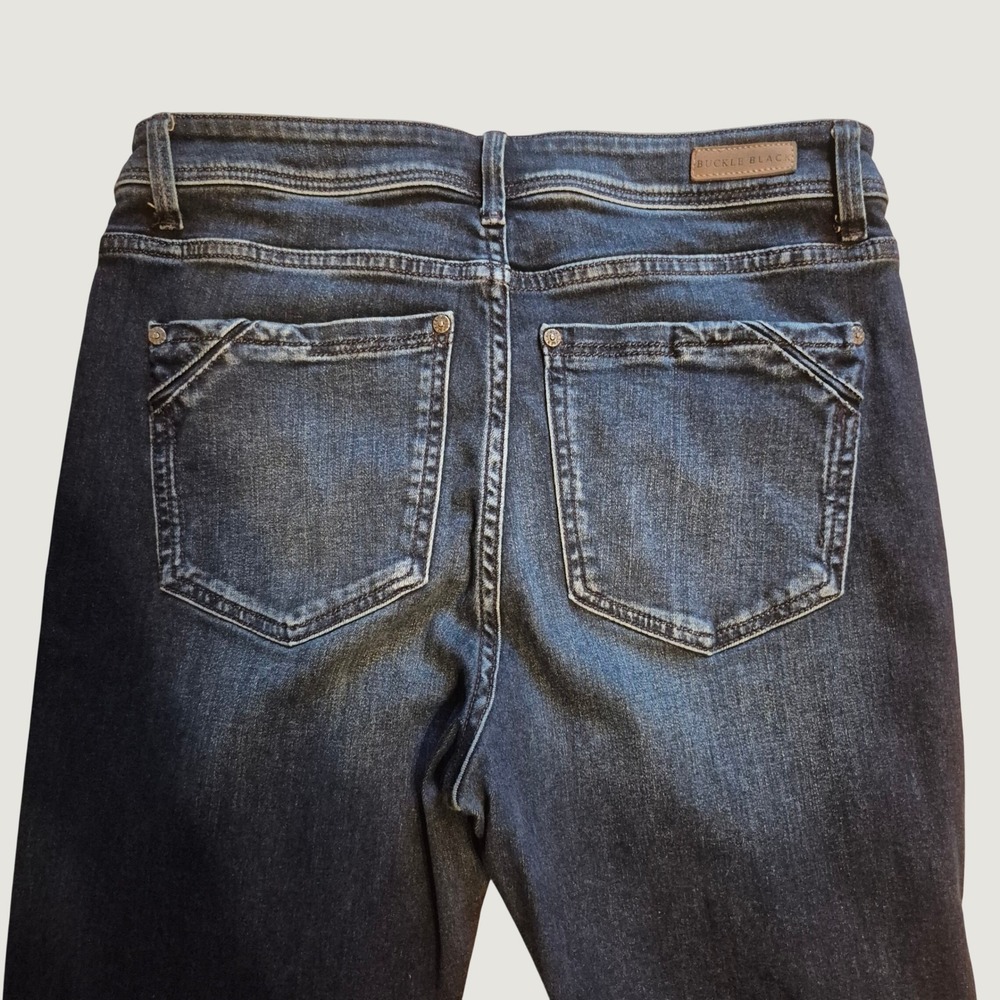 Buckle Black Womens Jeans 30x32 Curvy Bootcut Stretch Dark Wash Western - Picture 7 of 11